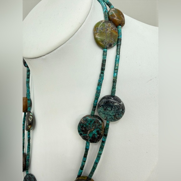 Jay King Mine Finds Turquoise Jasper Double Strand Necklace 18–20” 50.6g - Picture 8 of 17